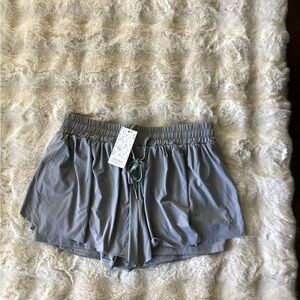 Elegant Gray Women's Athletic Shorts